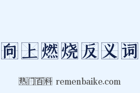 向上燃烧反义词是什么意思的图片